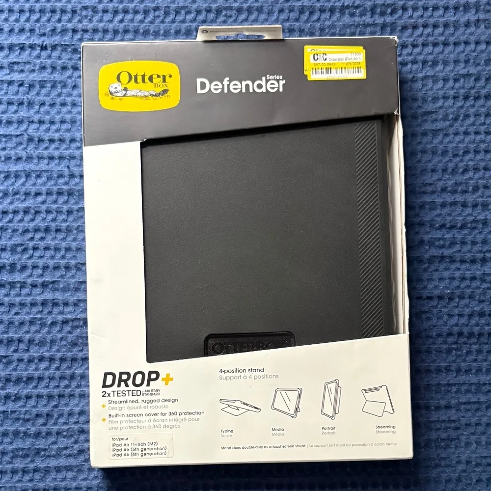 OtterBox iPad Air 11" (M2) 4th and 5th Gen Defender Case - Black - Picture 1 of 2